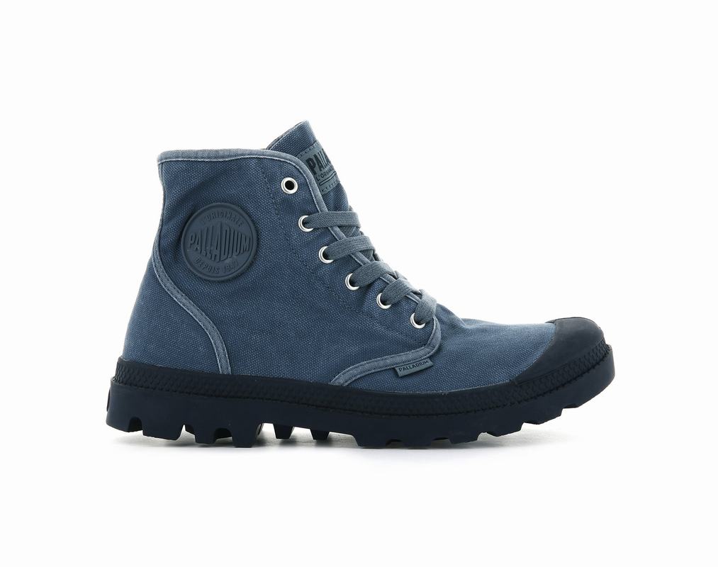 Palladium Pampa Hi Mens Boots Blue Australia [VKXGUC-325]